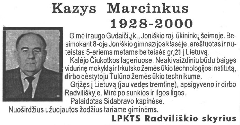 Kazimieras-Marcinkus „Tremtinys“, 2000 Nr. 26-27